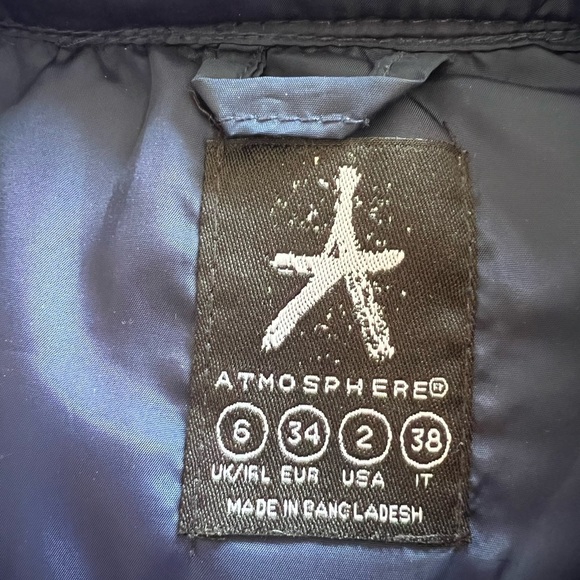Atmosphere vest top zip front blue sleeveless Sz 2 XS - Picture 9 of 9